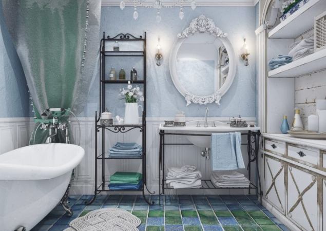 Ванная в стиле прованс: элегантная простота в каждой детали