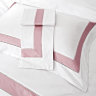 Постельное белье семейное (дуэт) Sharmes Solid коллекция Prime Белый- Темно-розовый
