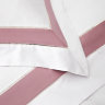 Постельное белье семейное (дуэт) Sharmes Solid коллекция Prime Белый- Темно-розовый