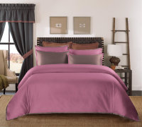 Постельное белье 2-спальное (евро) Sharmes Solid коллекция Coctail Темно-розовый и терракотовый
