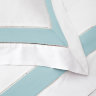 Постельное белье 2-спальное (King size) Sharmes Solid коллекция Prime Белый- Нежно-голубой