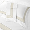 Постельное белье семейное (дуэт) Sharmes Solid коллекция Prime Белый- Серо-бежевый