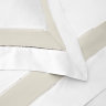 Постельное белье 1,5-спальное Sharmes Solid коллекция Prime Белый- Серо-бежевый