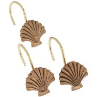 Набор из 12 крючков для шторки Carnation Home Fashions коллекция Seaside Gold