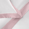 Постельное белье 2-спальное (евро) Sharmes Solid коллекция Fringe Белый- Нежно-розовый
