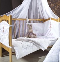 Комплект в кроватку Primavell Lovely (5 предметов) для новорожденных розовый