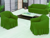 Набор натяжных чехлов на трехместный диван и кресла Bulsan зеленый