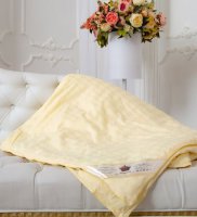 Одеяло 2-спальное (King Size) шелковое Kingsilk Elisabette Люкс шелк в сатине всесезонное 220x240 бежевый