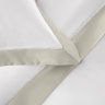 Постельное белье 2-спальное (евро) Sharmes Solid коллекция Fringe Белый- Серо-бежевый
