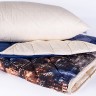 Набор одеяло-покрывало и подушка Nature's Вечерний Город с бамбуковым волокном