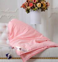 Одеяло 2-спальное (евро) шелковое Kingsilk Элит шелк в сатине всесезонное 200x220 розовое