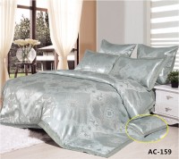 Постельное белье 2-спальное (евро) Kingsilk сатин с жаккардовым рисунком AC-159