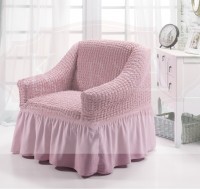 Натяжной чехол на кресло Bulsan светло-розовый