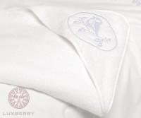 Полотенце с капюшоном Luxberry Bovi Синички белый-голубой 100x100