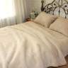 Одеяло 1,5-спальное Magic Wool Меринос Облако Бежевое из шерсти мериноса зимнее 160x200