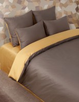 Постельное белье 2-спальное (евро) Luxberry Duetto 5 шоколад-золотой