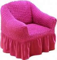 Натяжной чехол на кресло Bulsan грязно-розовый