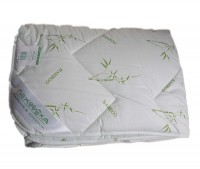 Одеяло стеганое 2-спальное (стандарт) Лежебока Бамбук и Хлопок всесезонное 172x205