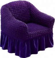Натяжной чехол на кресло Bulsan фиолетовый