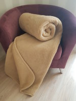 Плед (легкое одеяло) из шерсти мериноса Magic Wool Амаретто 140х200