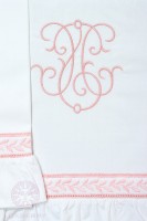 Постельное белье для новорожденных Luxberry Bovi Вензель New белый-розовый