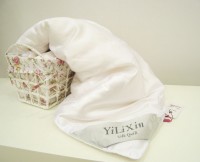 Одеяло 2-спальное (евро) шелковое Yilixin облегченное 200x220 (белое) 1000 г