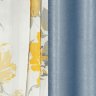 Готовые шторы  с тюлем  Реалтекс модель № 132 Пионы желтый-голубой высота 260