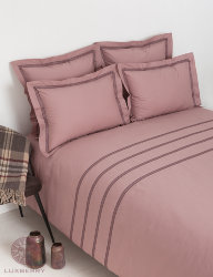 Постельное белье 2-спальное (евро) Luxberry Bovi Акцент перкаль карминово-розовый