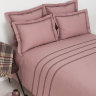 Постельное белье 2-спальное (евро) Luxberry Bovi Акцент перкаль карминово-розовый