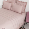 Постельное белье 2-спальное (евро) Luxberry Bovi Акцент перкаль пудрово-розовый