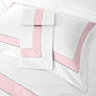 Постельное белье семейное (дуэт) Sharmes Solid коллекция Prime Белый- Нежно-розовый