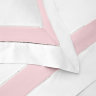 Постельное белье 1,5-спальное Sharmes Solid коллекция Prime Белый- Нежно-розовый