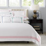 Постельное белье 1,5-спальное Sharmes Solid коллекция Prime Белый- Нежно-розовый